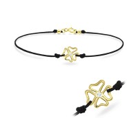 Matt Rope with Clover Leaf Anklet ANK-104-GP